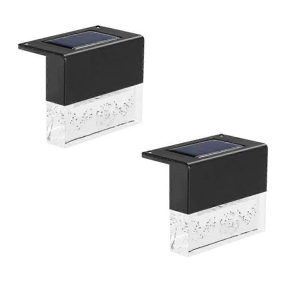 Bjxy Solar Deck Lights, Led Solar Step Lights Outdoor Per Scala, Recinzione, Ringhiera, Patio Garden, Step, Super Bright 10 Lumen, 2 Modalità di Illuminazione, Warm Wh