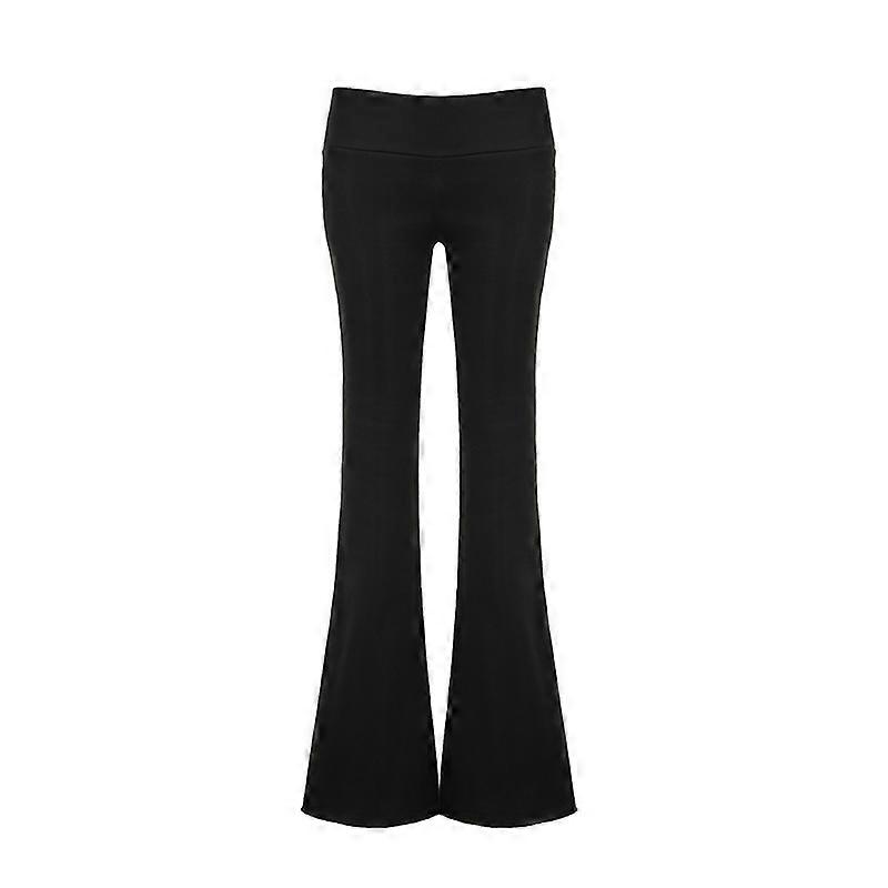 Casual Sexy Basic Solid Flared Y2K Slim Low Waist Bootcut Pants