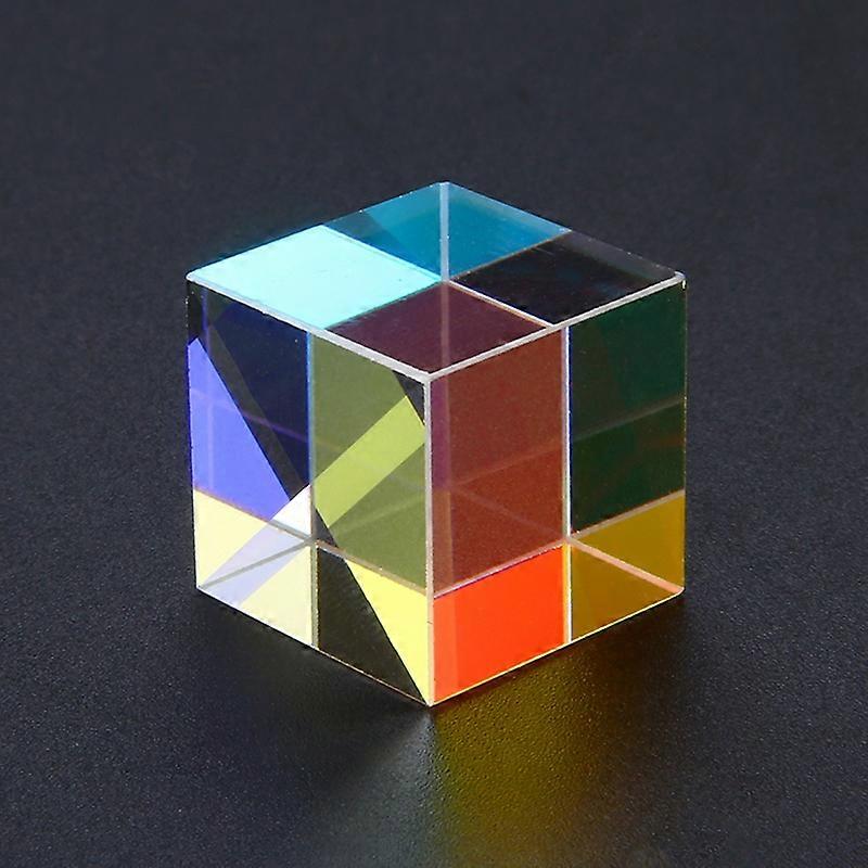 Cube Prism 18x18mm Defective Cross Dichroic Mirror Combiner Splitter Decor Transparent Module Optical Glass Class Toy