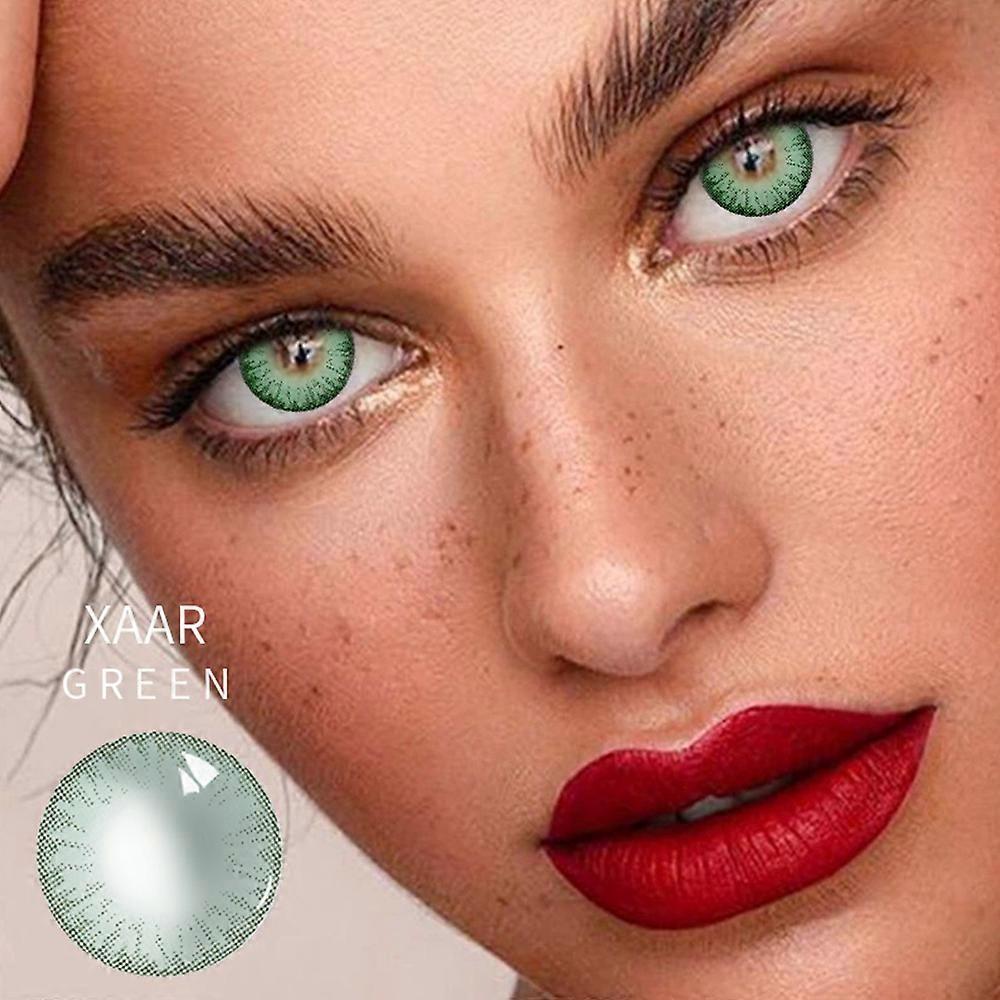 1 Paar (2pcs) Kosmetik Kontaktlinsen Kontaktlinse für Augen Schönheit liefert Selbstgrün