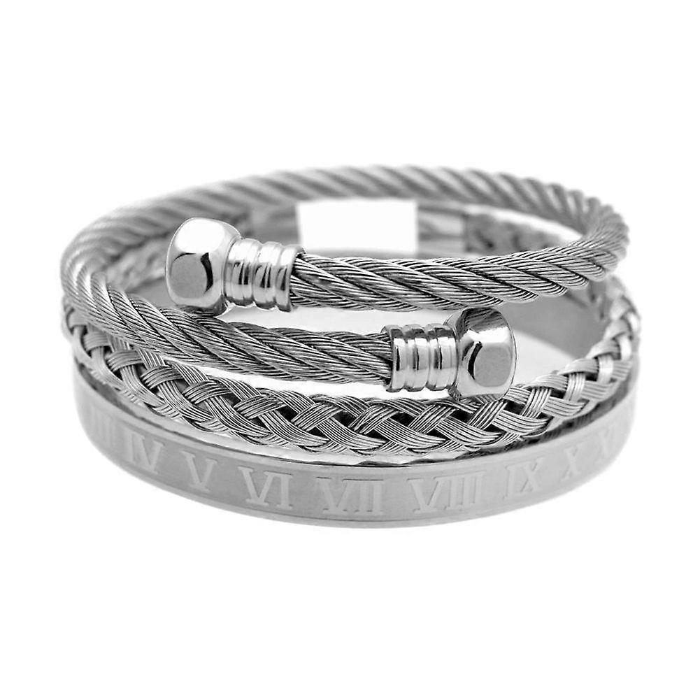 Retro Personality Wild Roman Alphabet Woven Bracelet La Fayette Luxury Set For Men