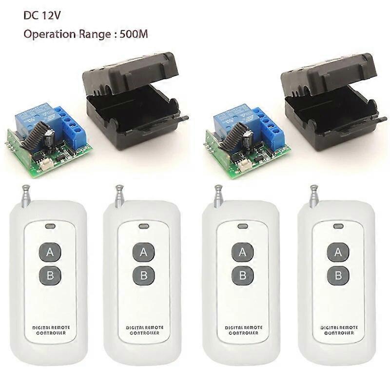 433MHz Remote Control Switch Lange Range DC12V 1CH Relay Receiver and Transmitter for Electric Door/Signal transmission/ Lamp