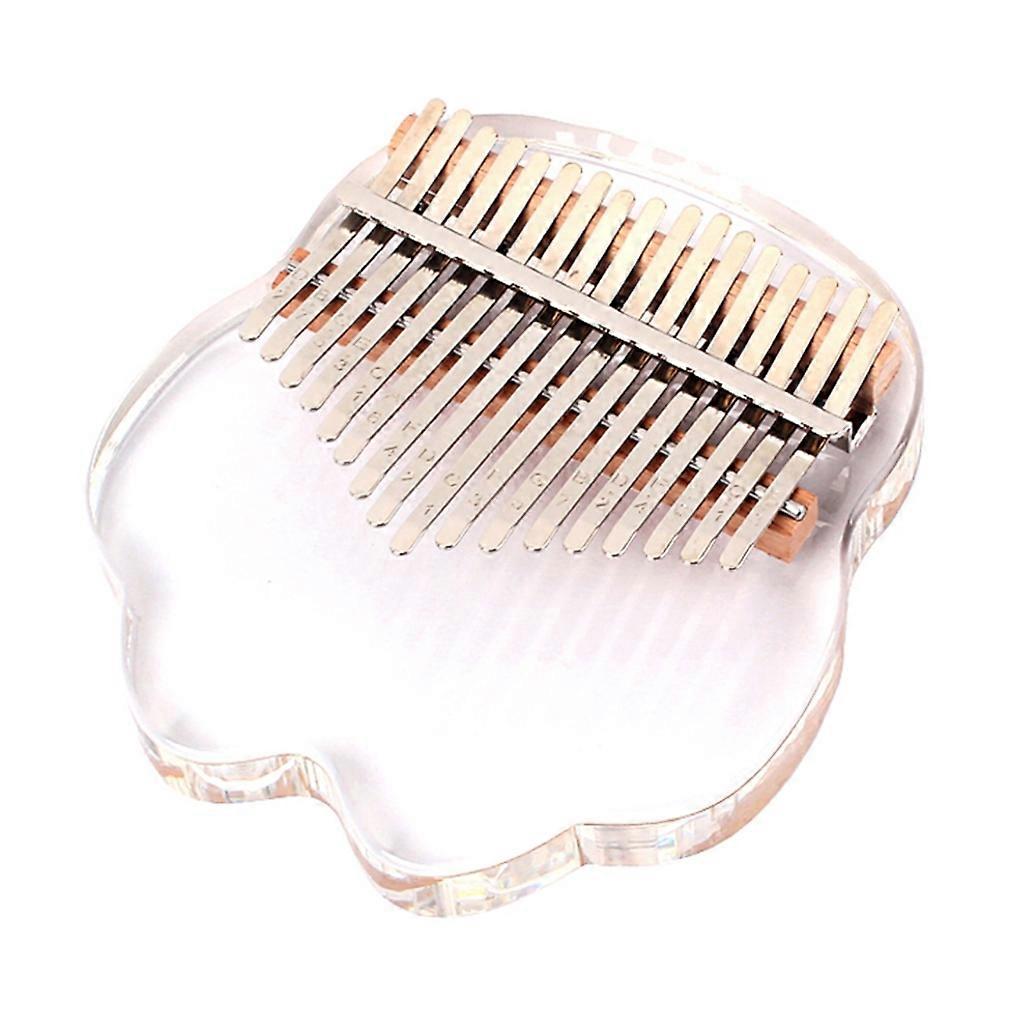 Pianos à doigts en acrylique Kalimba transparent 17 touches Piano à pouce avec lettres Notes