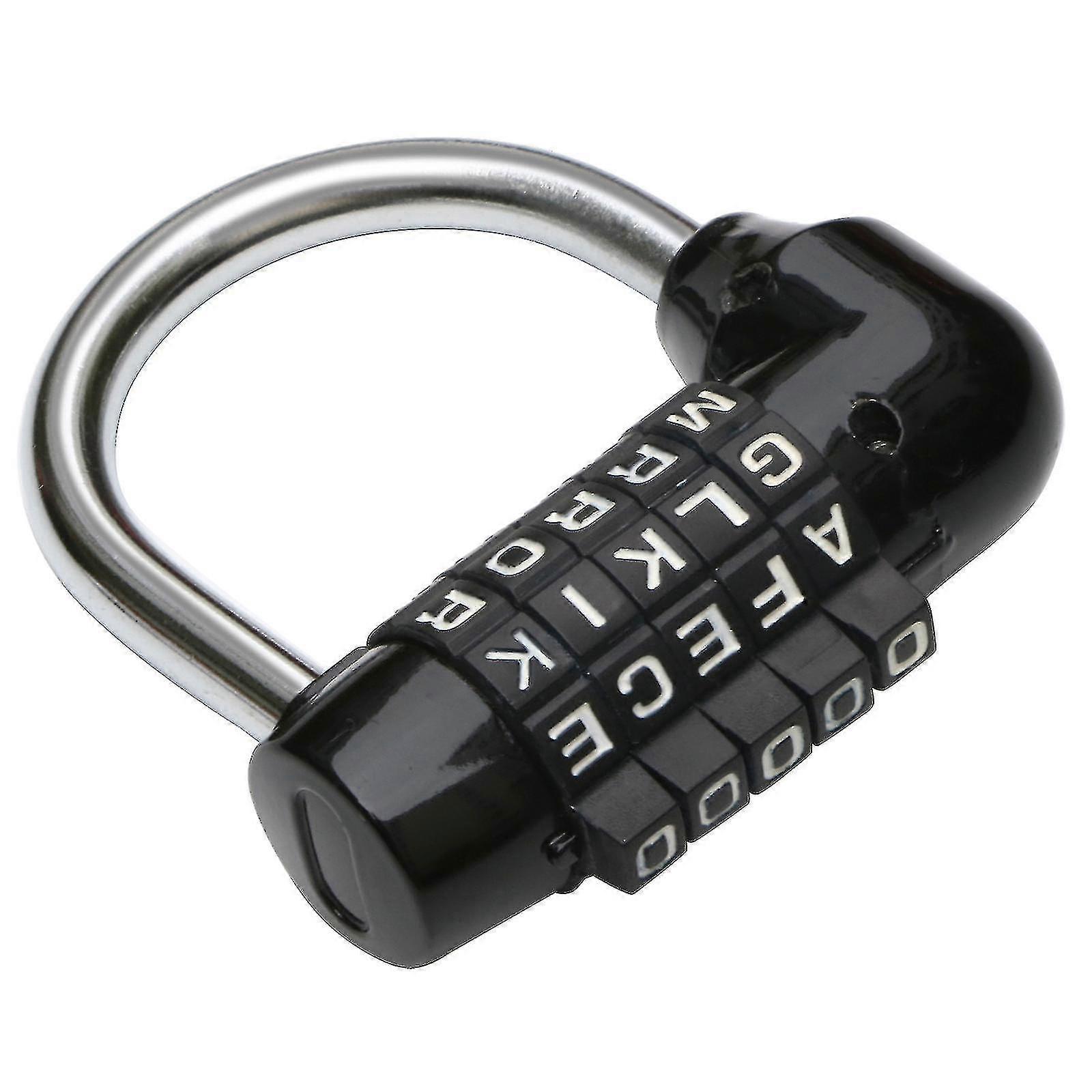 5-letter Combination Padlock Black Shibaod