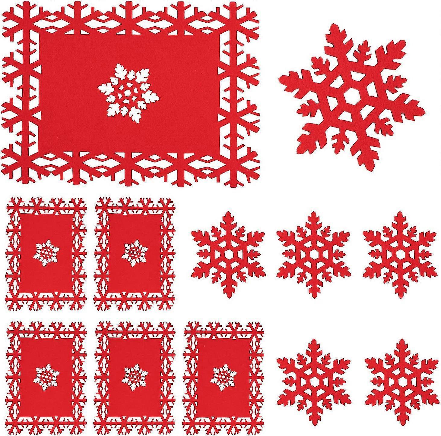 12 Pack Christmas Table Place Mats And Coaster