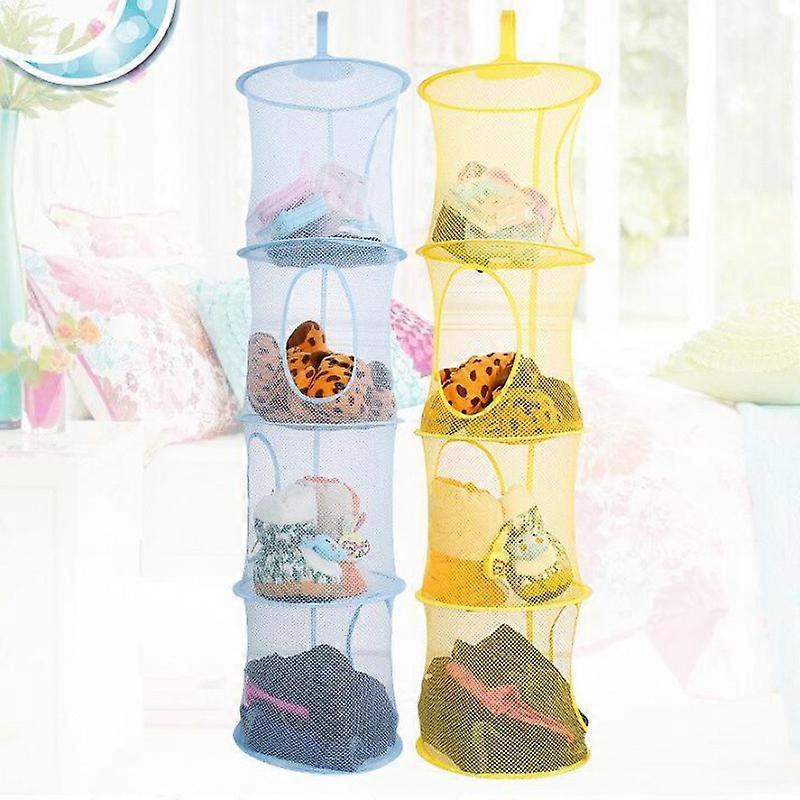 Kids Storage Net 2 Pcs Hanging Drying Net Foldable Mesh Basket Storage For Plush