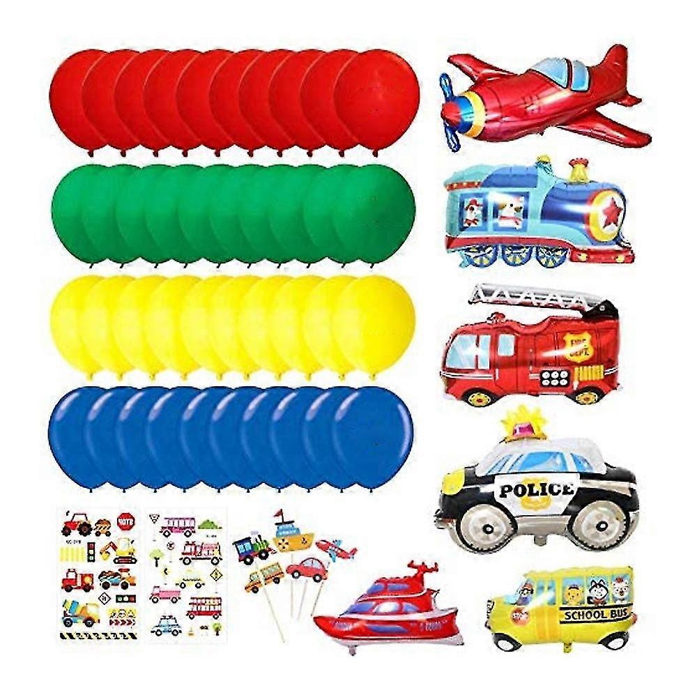 Transportation Party Decor For Boys, Happy Birthday Construction Vehicle Traffic Theme Garland Kit