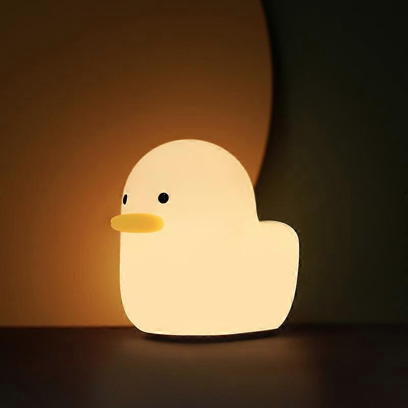 1pc LED Duck Night Light,Cute Animal Silicone