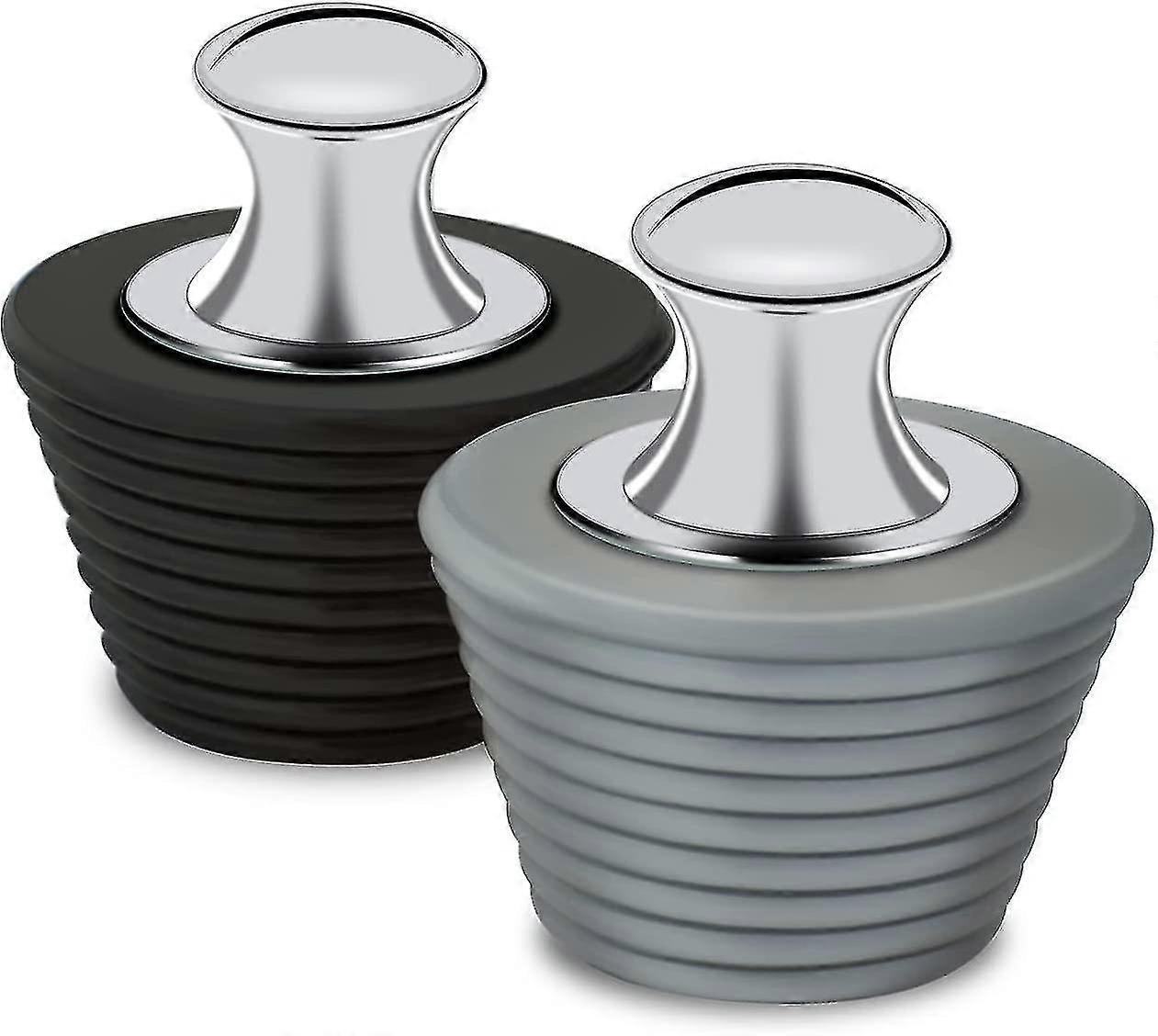 Badewannenstöpsel, 2er-Pack, Wannenstöpsel, Abflussstöpsel, Silikon, Edelstahl