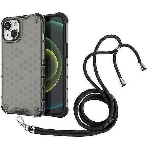 Compatible with Iphone 15 Lanyard Honeycomb Mobile Phone Case