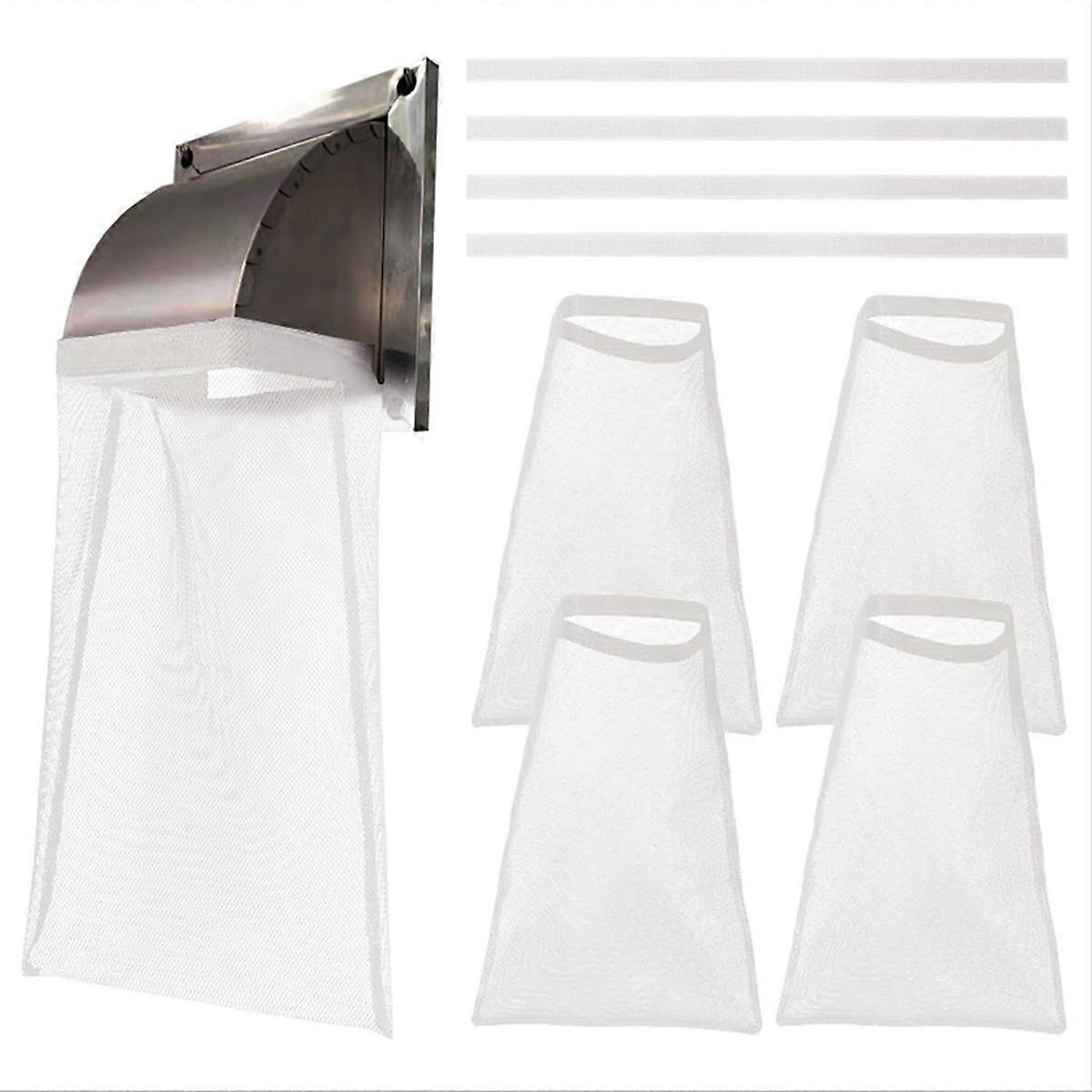 4Pack Dryer Vent Lint Bags Lint Traps Lint Dust Bag for Outdoor Dryer Vents Capturing Lint and Dust