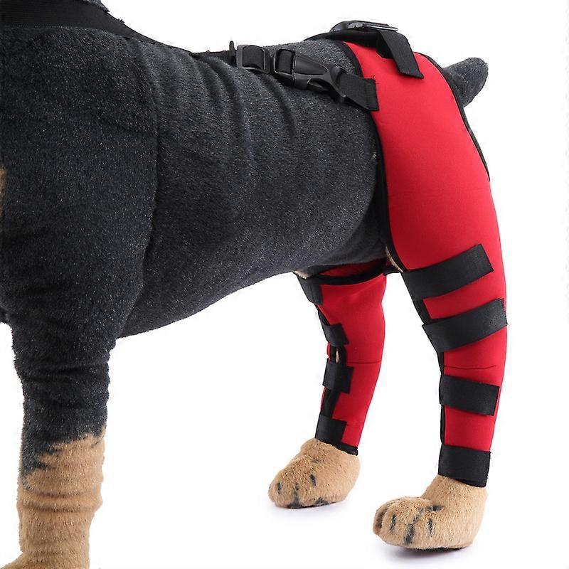 EVAGO Dog Rear Leg Hock Brace, Pair of Canine Dog Leg Joint Wraps Compression Brace Protects Wounds, Heals and Prevents Injuries and Sprains Helps wit