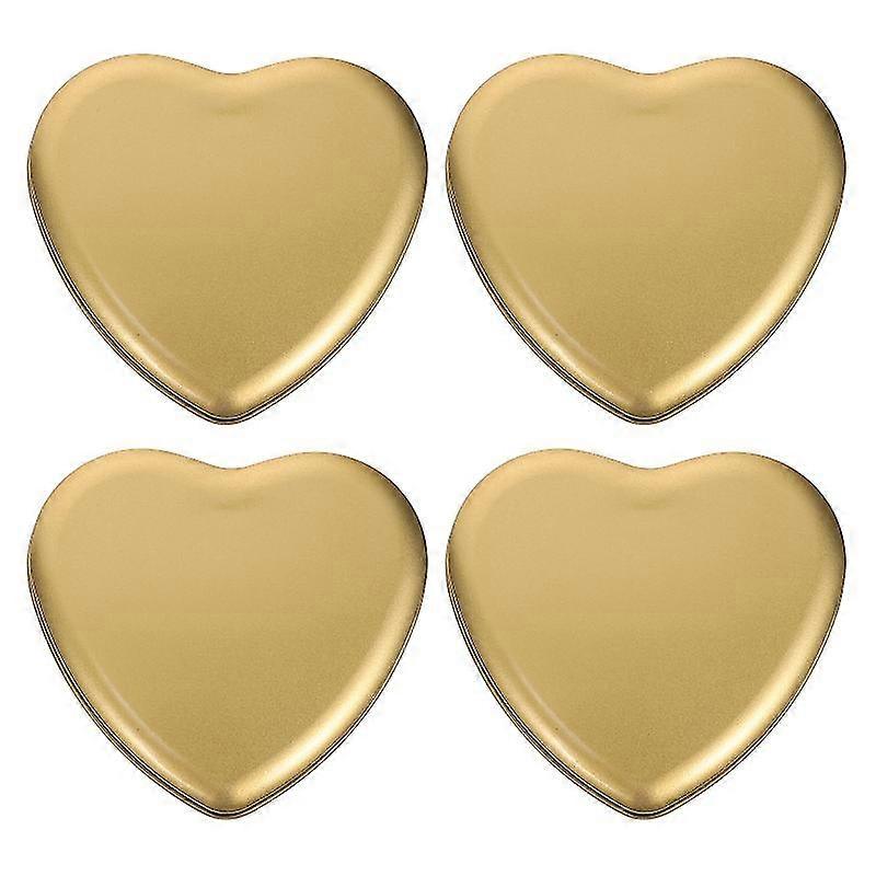 4pcs Exquisite Heart-shaped Candy Boxes Chocolate Cookie Storage Boxes
