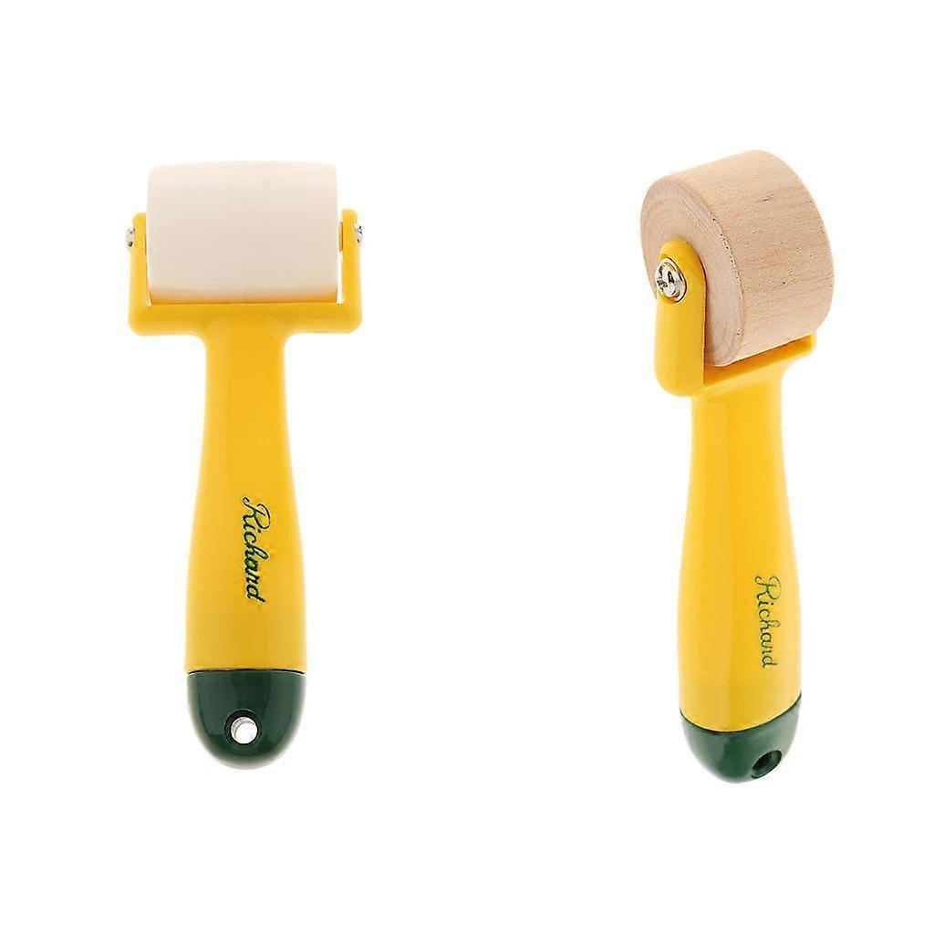 2pcs Plastic Handle Smooth Surface Wallpaper Edge Seam Roller DIY Hand Pressure Rollers