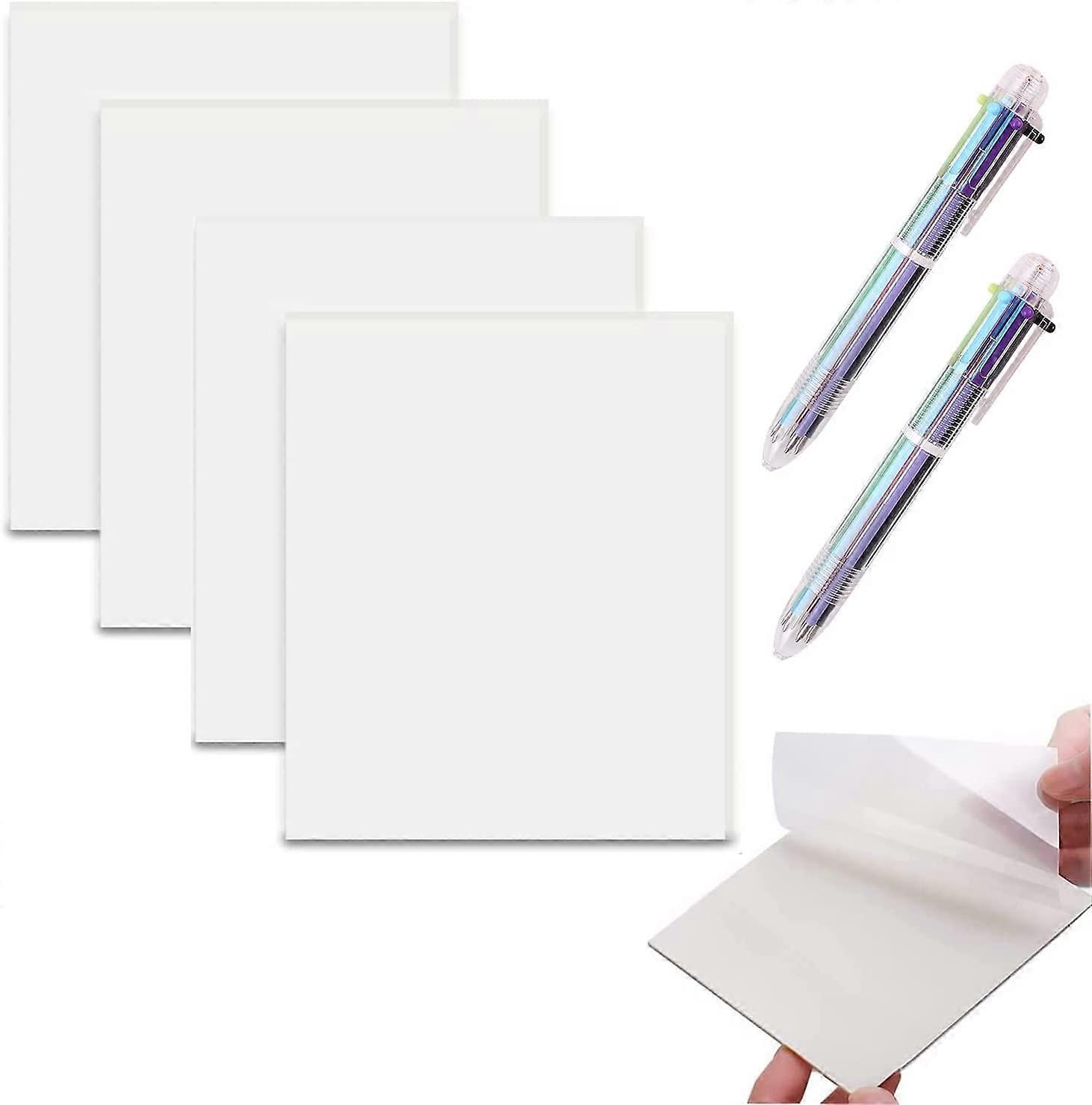 Clear Self-Stick Note Pads 100200 Pcs Clear Sticky Notes Tabs Transparent Self Adhesive Removable Notes Waterproof Sticky Notes Memo for Student Offic