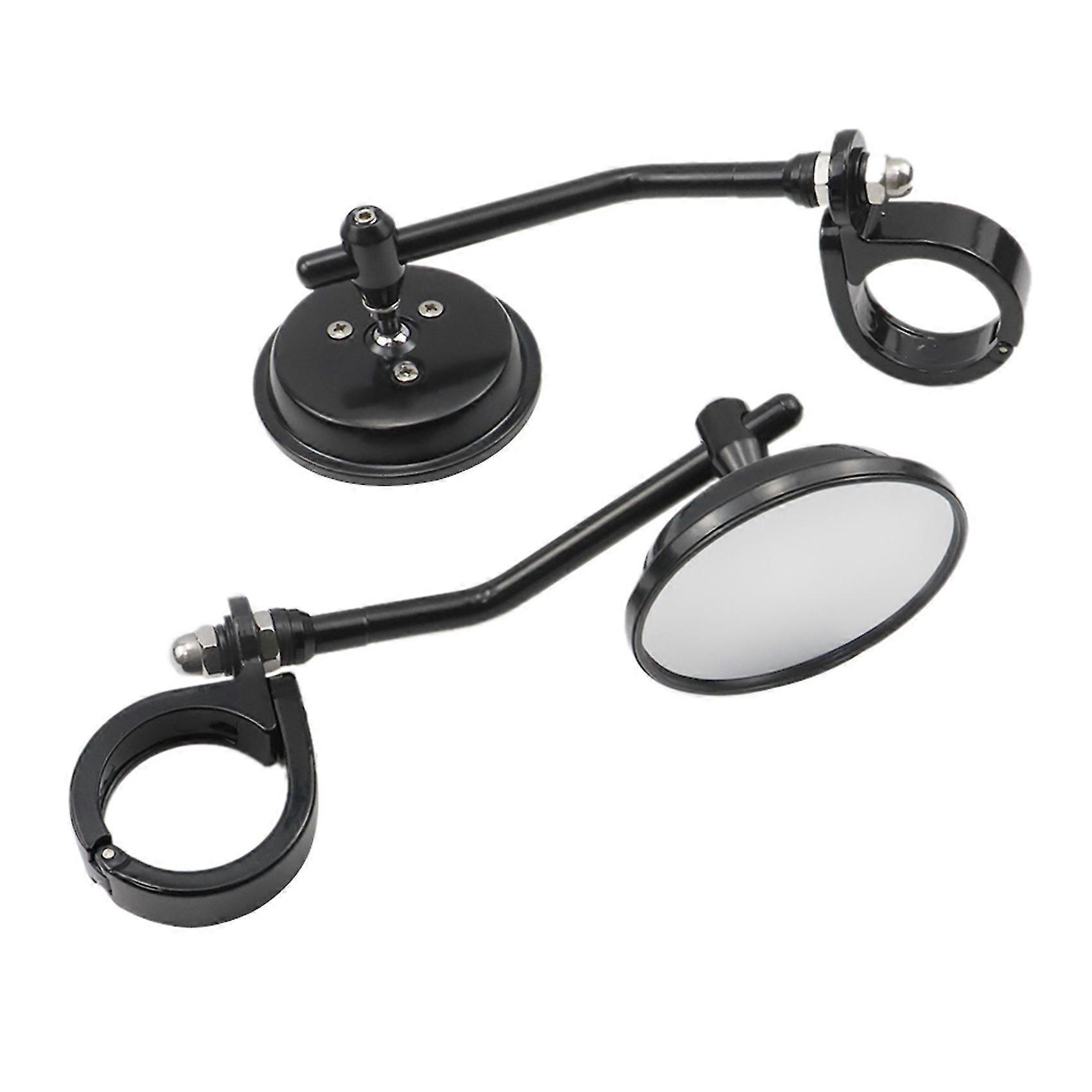 Motorcycle Rear 39-41mm Fork Mount Side Mirror For Sportster Xl883 1200 Xl48 72 Rebel Black