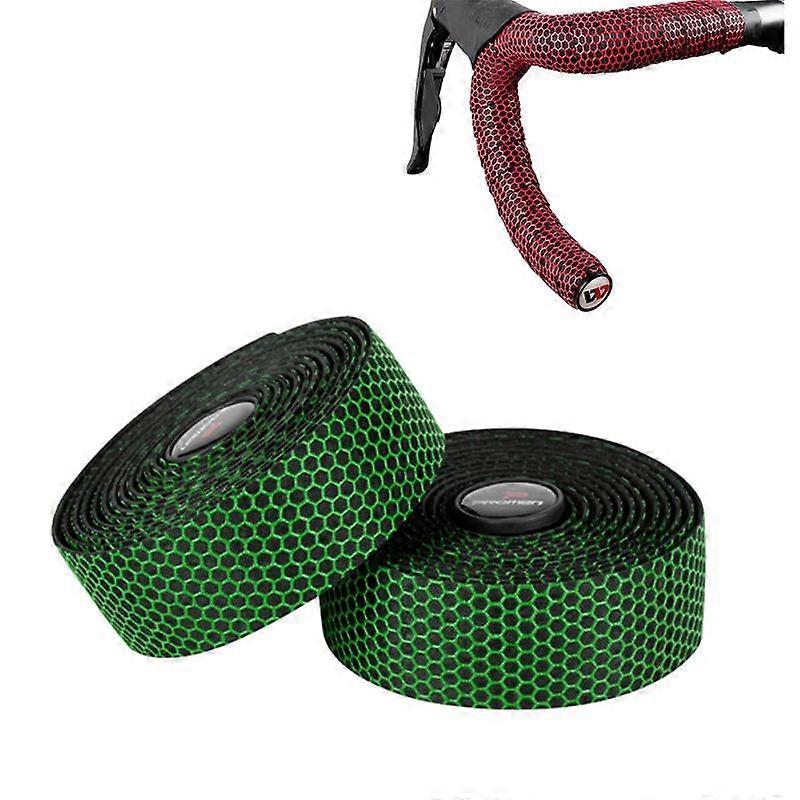 2pcs Handlebar Tape Cycling Road Bike Bicycle Handle Rubber Foam Wrap Tapes green
