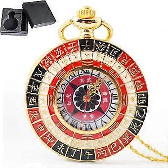 Vintage Pocket Watch Quartz Pocket Watch with ChainGossip., Roman Numeral Pocket Watch Antique Pocket Watch for Men Women Dad Birthday Party
