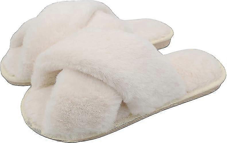 شوسون فورور شباشب نسائية 40 - 41 (يناسب القدم 39 - 40) طول النعل 26 سم دافئ مريح داخلي أفخم فروي أنثى مفتوحة اصبع القدم غير قابل للانزلاق المنزل الانزلاق