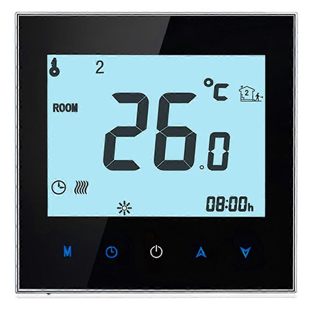 BHT-1000GA Water Floor Heating Smart Thermostat Touch Screen Temperature Controller Panel - Black