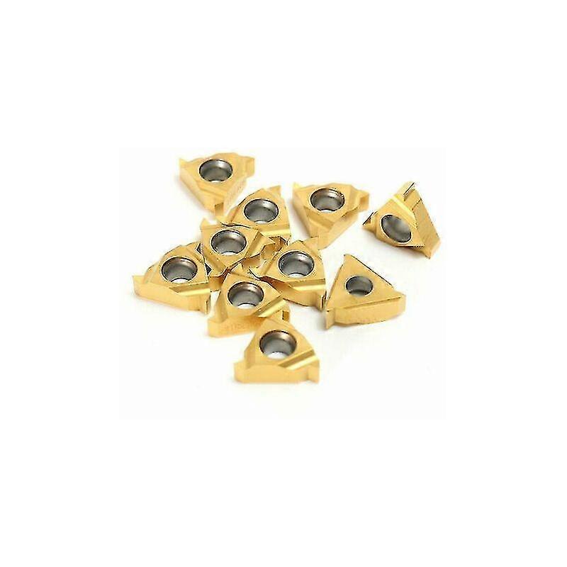 10pcs 16er Ag60超硬ロータリーインサートブレード金属旋削ねじ切り工具フライス加工