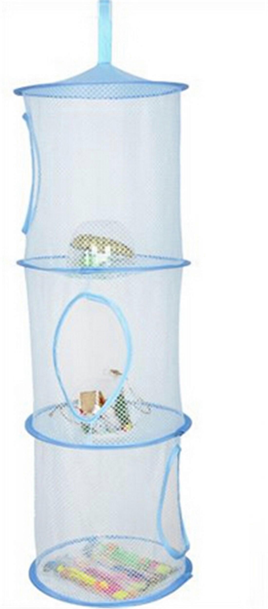 New Hanging Polyester Mesh Storage Basket Toy Organizer 3 Compartments