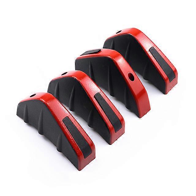 4pcs Universal Carbon Fiber Car Modified Rear Bumper Diffuser Spoiler BlackRed ABS Rear Bumper Lip Diffuser Anti-collision