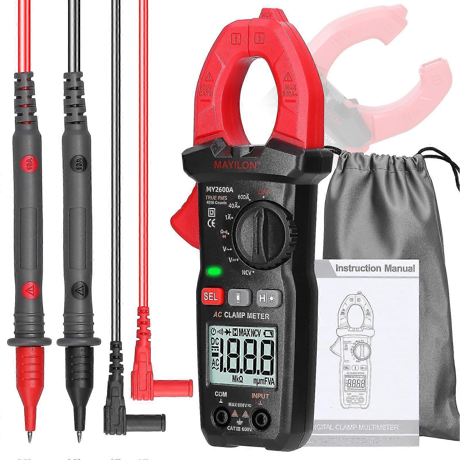 Digital Clamp Meter Multifunction 600v Voltmeter Tester Amp Volt Meter