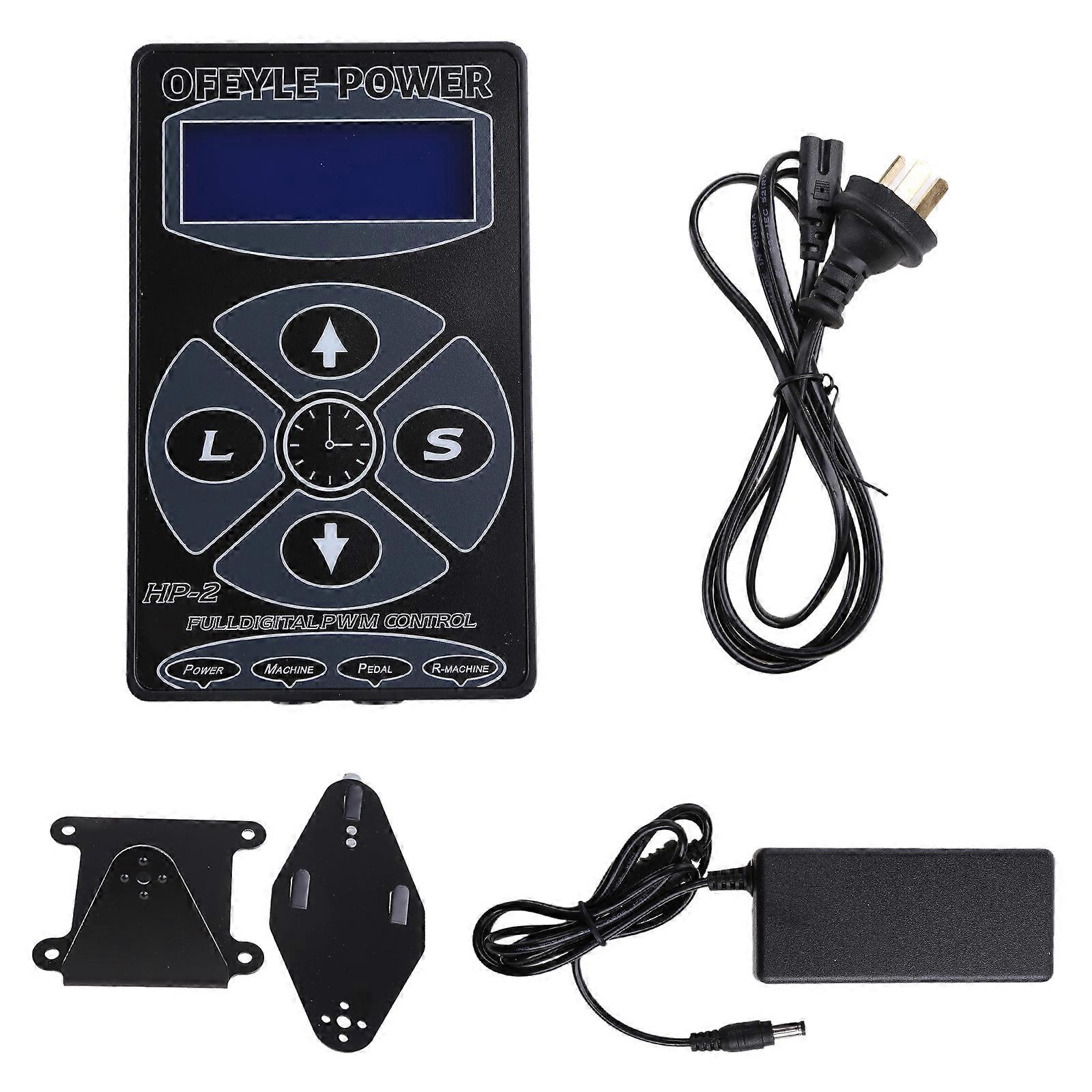 Alimentatore per tatuaggi HP-2 Digital Dual LCD Display per strumenti per macchine per tatuaggi AU