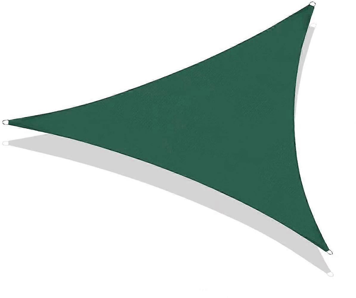 Triangular shade sail, 3x3x3m, waterproof, anti-ultraviolet, dark green
