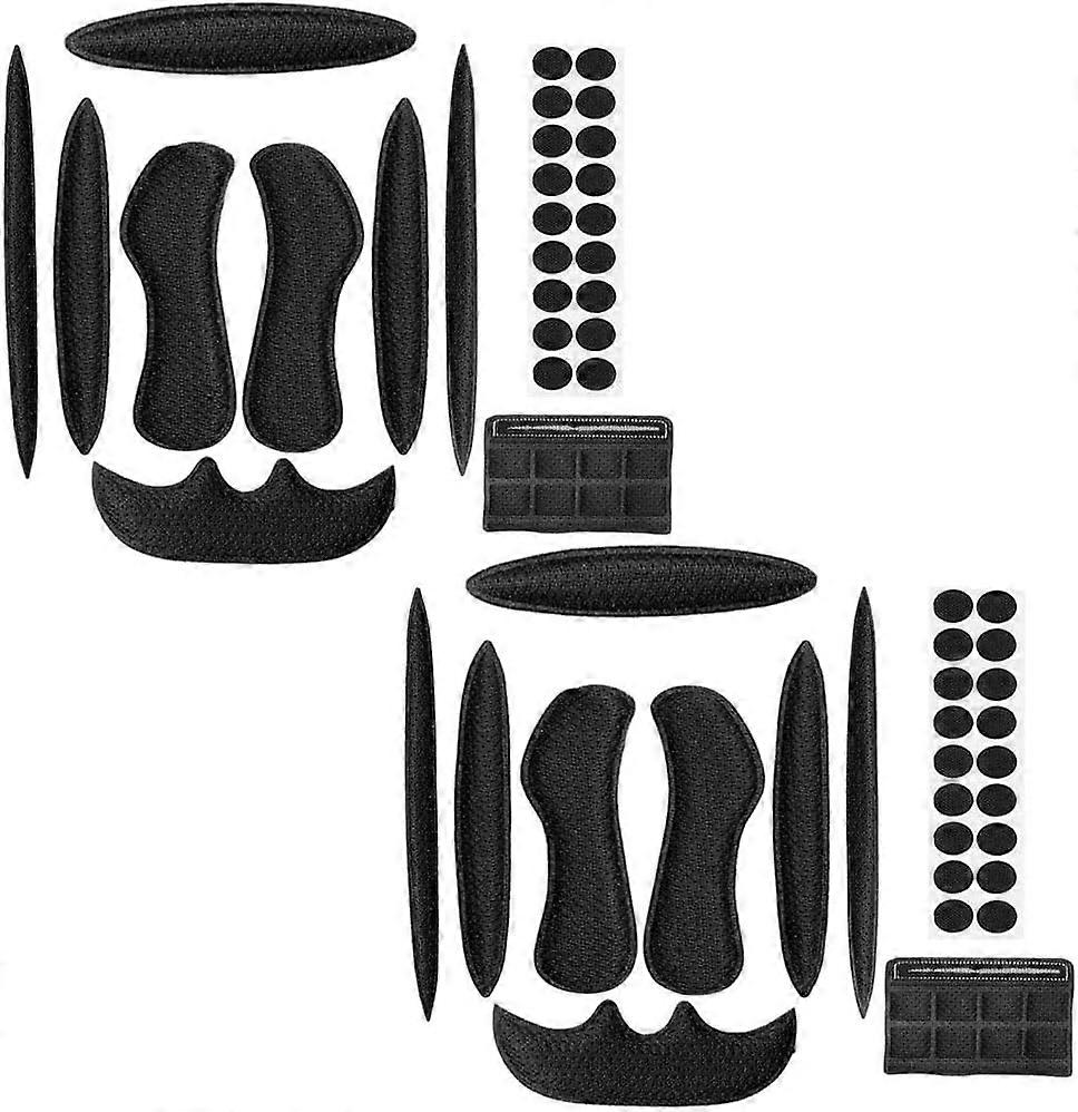 2 Sets Bicycle Helmet Foam PadsBlack, Universal Replacement Pads, Motorcycle Cycling Helmet Accessories