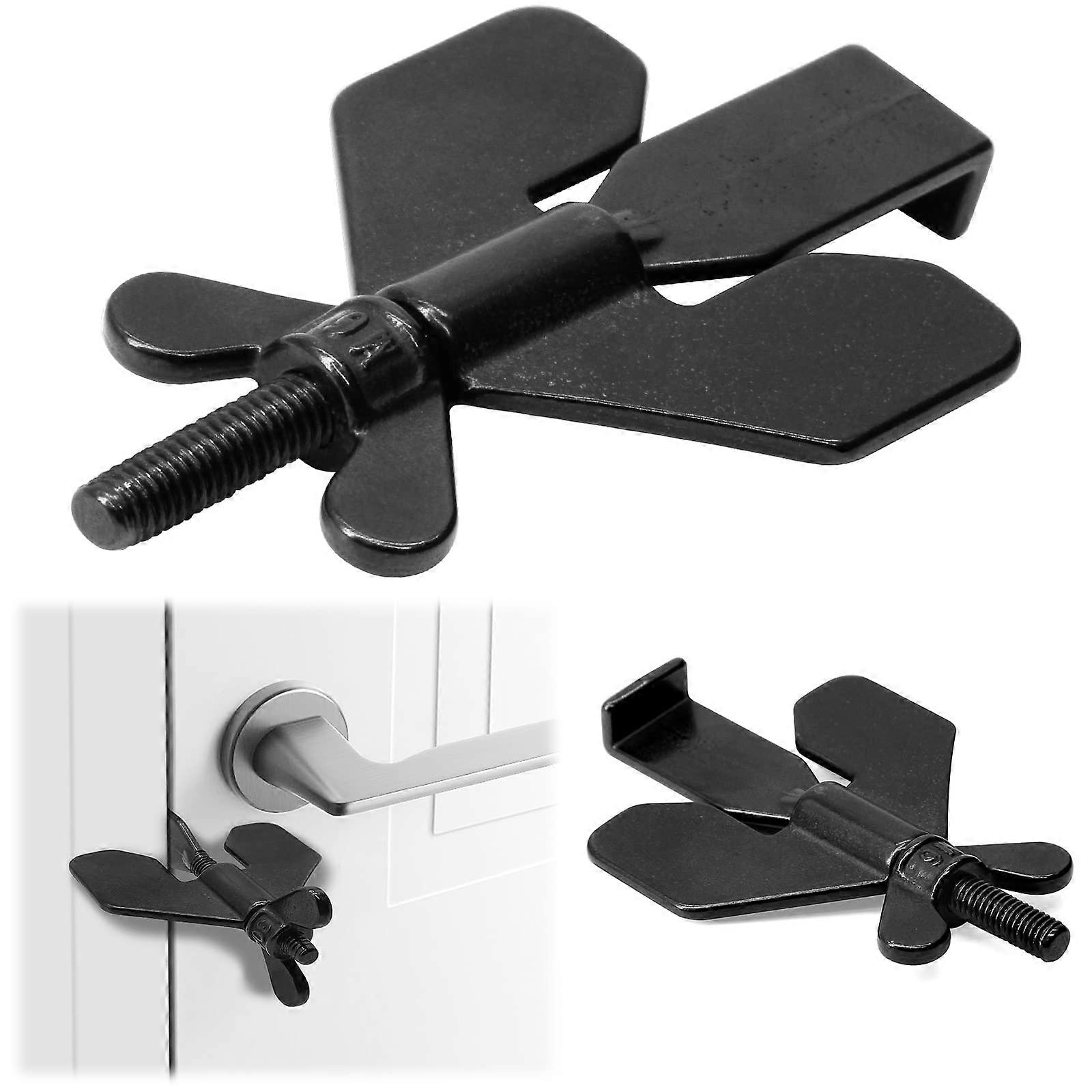 Home Door Lock Security, Upgraded Safety Childproof Door Reinforcement Lock Latch,Extra Defend Door Lock for Inward Swinging Door