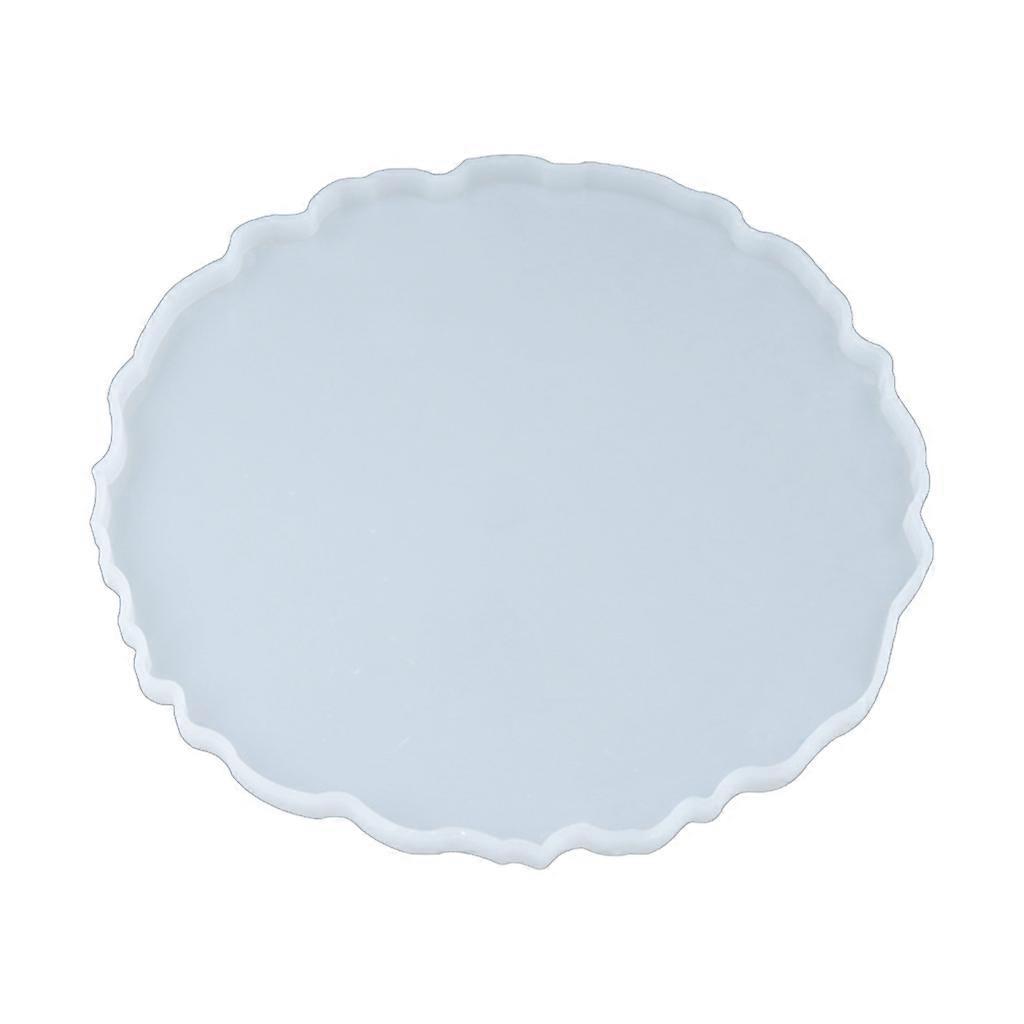 Fruit Plate Casting Mold Serving Borad Crystal Mould Round Tray Silicone Mold