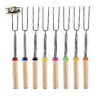 Extendable Marshmallow Roasting Sticks Set, Pack of 8, Premium Food Grade StainlSteel Barbecue