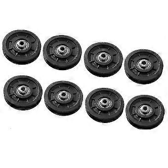 8 Pcs 90mm Pulley Rollers Nylon Bearing Pulleys Gym Equipment Parts Fitness Equipment Parts