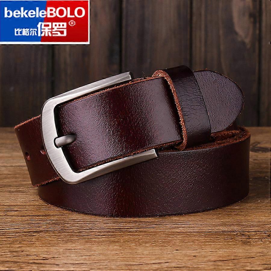 בגדי ריקוד גברים חגורת עור אמיתי אבזם סגסוגת עיצוב רטרו חגורת מותג באיכות גבוהה לגברים ייצור עור פרה עליון