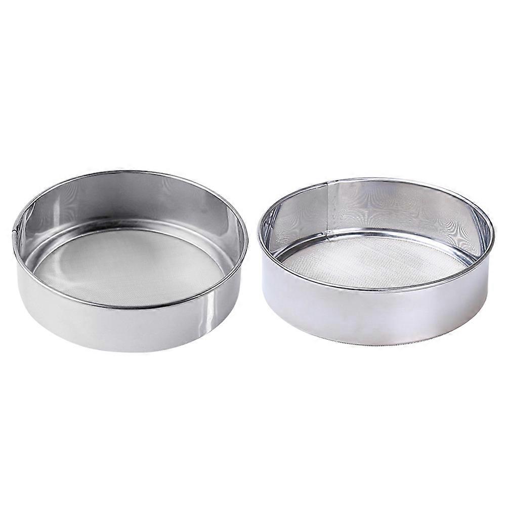2 Pcs Ultra Fine Mesh Strainer Pastry Mesh Screen Pasta Strainer Sieve Kitchen Mesh Filter