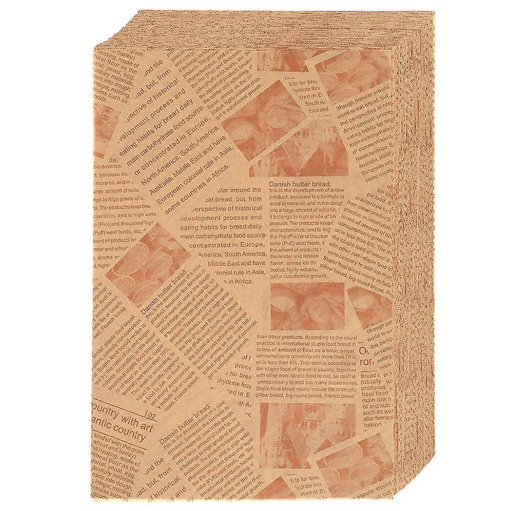 120 Sheets of Retro Bread Papers Greaseproof French Fries Papers Multi-function Sandwich Papers