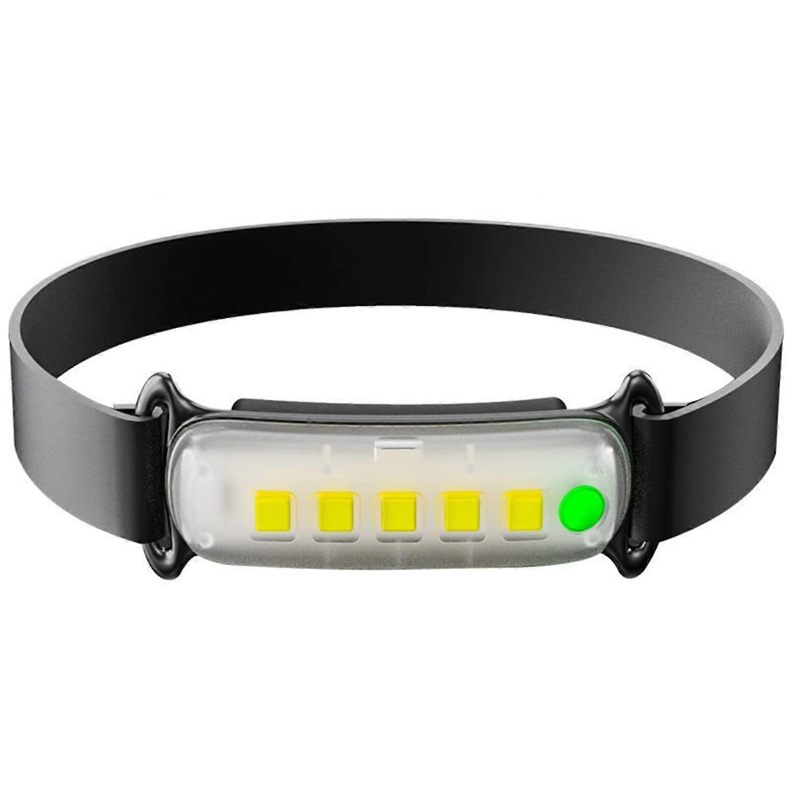 COB LED Headlamp Waterproof Portable Rechargeable 3 Modes Adjustable Illumination Multifunctional Running Riding Fishing Outdoor Flashlight Camping Eq