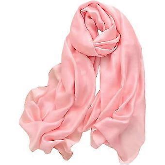 Spring Collection Silk Scarf Pink Printed Scarves Silk Neck Scarf For Women's Ladies Lightweight Scarves Shawl Wraps Size 185 * 85 Cm