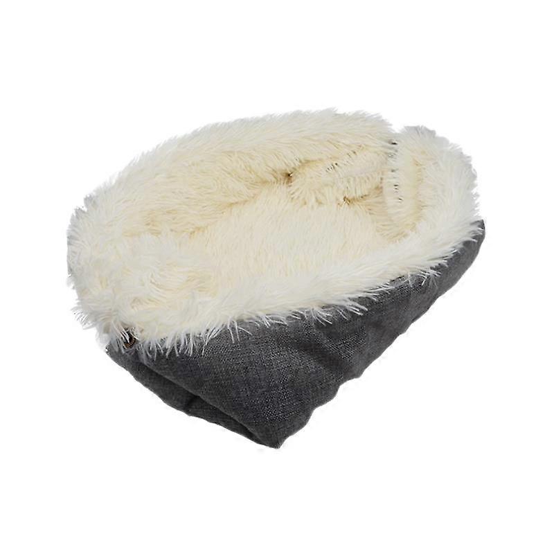 Plush Pet Bed Mat,Cat Dog Nest Foldable Self-Warming Cushion Puppy Kittens PadWhite(4-D-1)