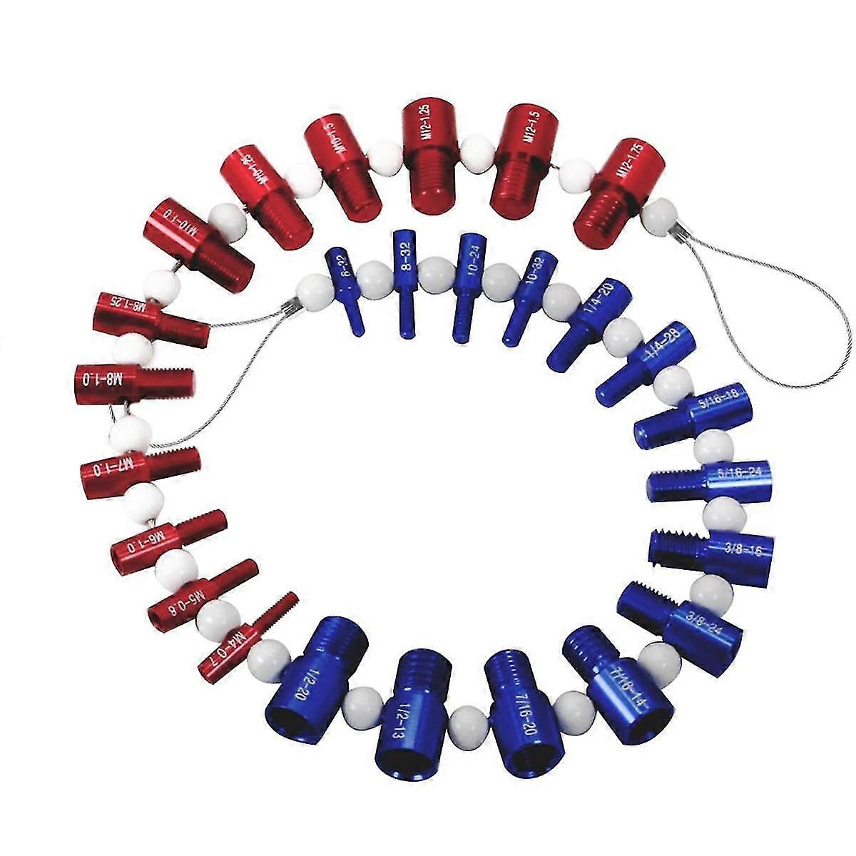 Thread Checkers Nut Bolt -26 Bundle Thread Tester Checker Nut And Bolt Checker-14 Pc Inch 12 Pc Metric Sizes