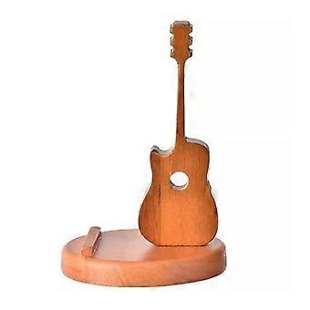 Hölzerner gitarrenförmiger Telefonständer, 15x10cm Kreativer gitarrenförmiger Handyständer