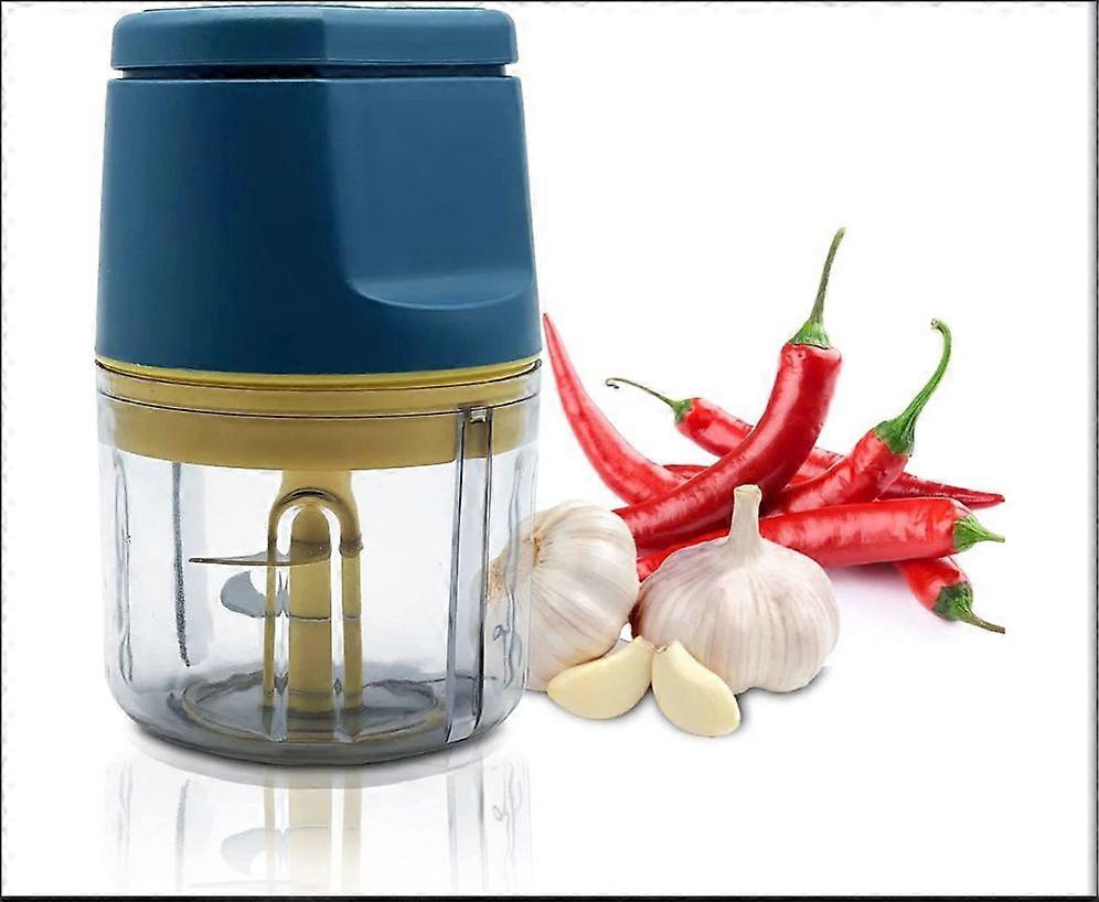 Electric Kitchen Chopper, Mini Multi-Function Chopper, Food Processor Garlic Press, Waterproof and Washable