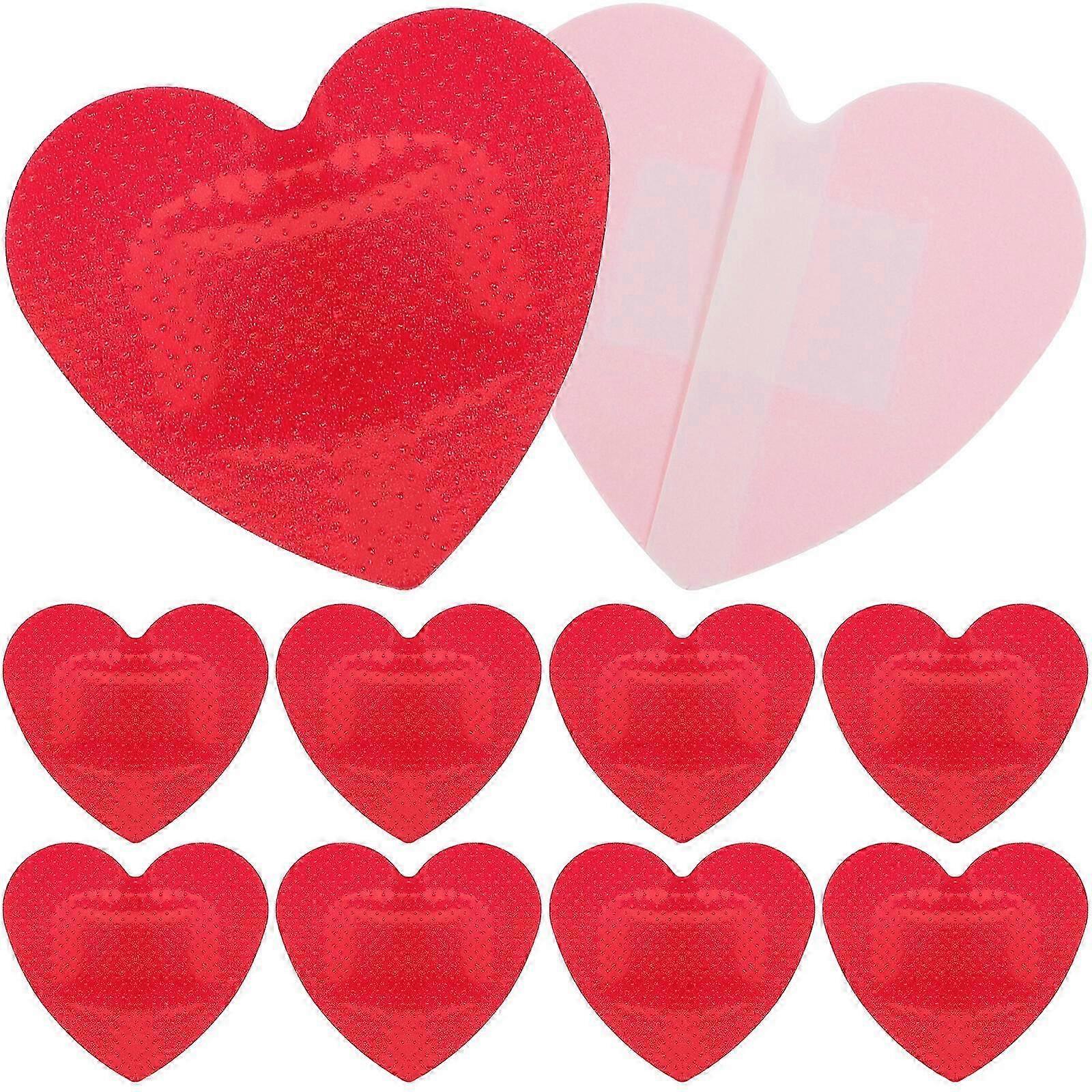25Pcs Heart-shaped Wound Bandages First Aid Patches Adhesive Wound Patches Outdoor Wound Patches