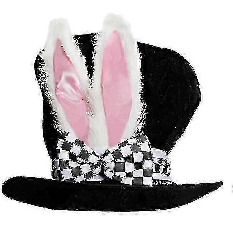 Bunny Ear Top Hat Performance Plush Hat Easter Dress Black Top