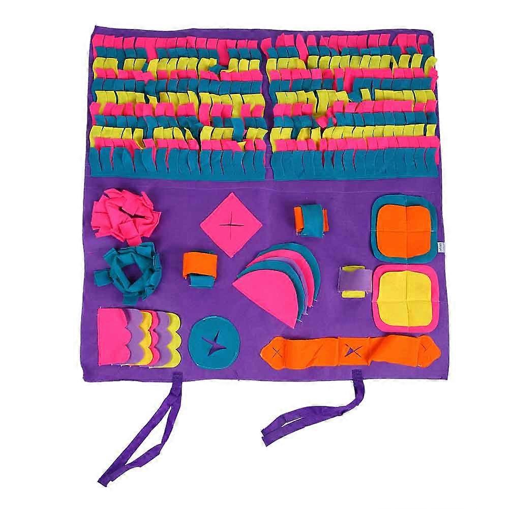 Pet Dog Puzzle Toy Mat Pad for Sniffing Training Activity Blanket Washable 90*90cm