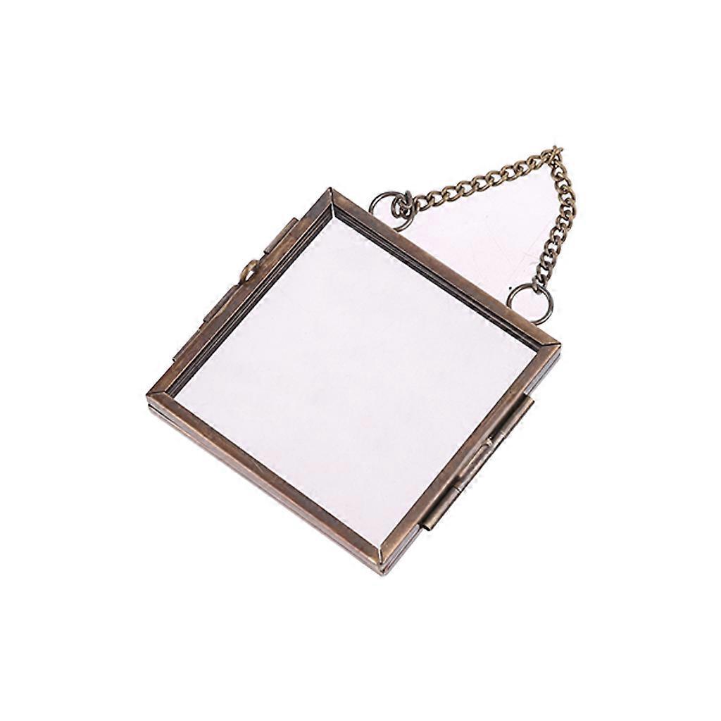 lasi metalli valokuvakehys DIY riippuva kukkakasvinäyte näyttöpidike 60 * 60mm