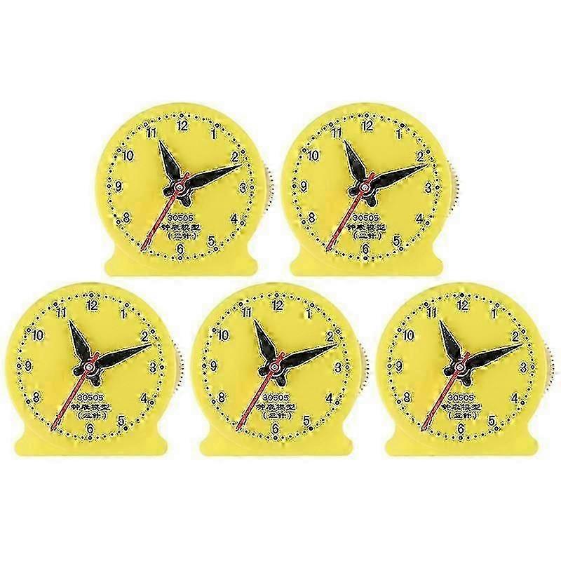 5pcs Clock Model Learn To Read Time Clocks Early Educational Toys For Students
