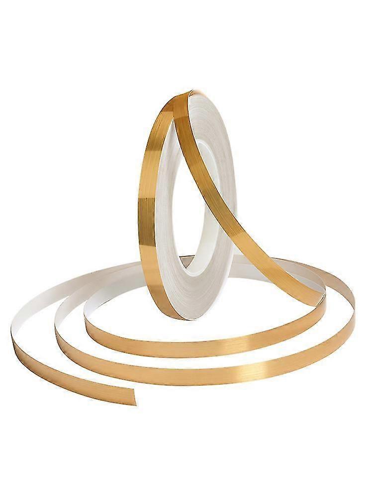 شريط لاصق مزخرف من البلاط ذاتي اللصق ، للأرضيات والجدران والسقوف والأبواب والنوافذ ، هوم ديكو (0.5 سم × 50 م) ، ذهبي)